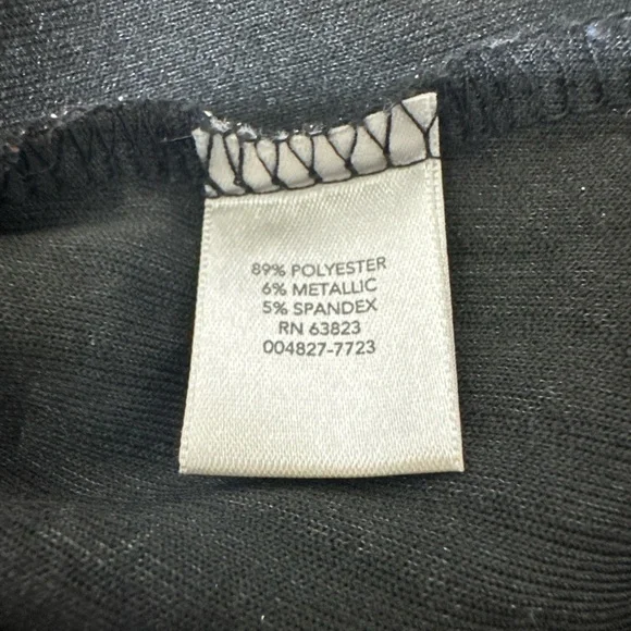 SALE🔥 Holiday Tops Christopher & Banks Women's Black Metallic Tunic Top Size XL - Picture 7 of 8